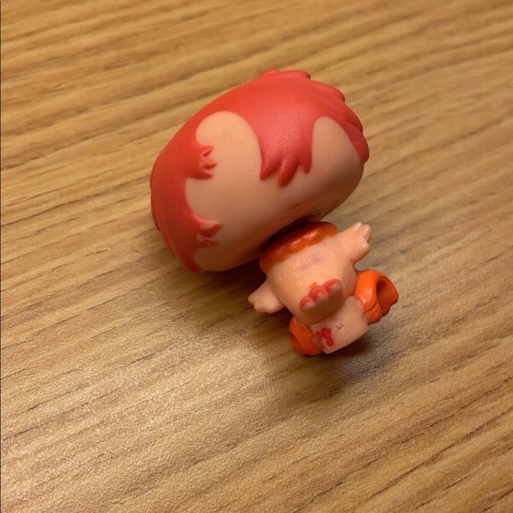 littlest pet shop # 1147 peach & orange owl with purple eyes - Picture 2 of 3